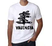 Camiseta Vintage Hombre Camiseta Gráfica Time for New Advantures Valencia White XS blanco