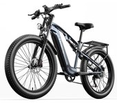Bicicleta eléctrica para adultos Shengmilo MX05, motor de 48 V, 500 W, neumáticos anchos de 26 pulgadas, bicicleta de montaña eléctrica para hombre, batería SAMSUNG de 48 V y 17,5 AH, color gris gris