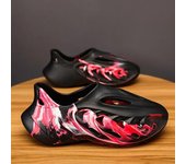 Sandalias de playa unisex de EVA para hombre y mujer, zapatos de jardín huecos, zapatillas de diseño con agujeros y efecto teñido anudado, zapatillas de agua, zapatillas de espuma sin cordones 40 oro