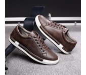 Zapatos casuales de cuero para hombre, zapatillas de deporte para hombre, zapatos de gamuza de marca de otoño para hombre, calzado plano cómodo para hombre, zapatillas para hombre 38