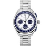 Bulova Lunar Pilot Archive Series Edición especial Cronógrafo Esfera plateada Cuarzo 98K112 Reloj para hombre con correa adicional plata