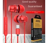 Auriculares intrauditivos tipo C con graves potentes para Huawei P30 Pro y Xiaomi bag plata