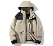 Chaqueta antitormenta desmontable 3 en 1 para hombre nuevo abrigo para parejas al aire libre de otoño e invierno M verde