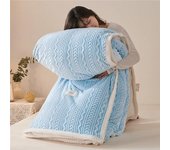 Funda de edredón gruesa de invierno, mantas de doble cara para niños y adultos, funda de edredón de lana suave y cálida, funda de sofá, colcha 100X150cm