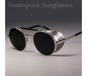 Gafas De Sol redondas Retro De Metal Steampunk para hombres y mujeres, gafas De Sol Vintage De diseñador De marca De tendencia, gafas De Sol con protección Uv