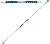 Les Trésors De Lily [K2423] - Bracelet Argent 'Mineralia' bleu argenté - 40x2 mm azul