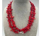 Nuevo collar de cuentas de Coral Real rojo muy largo hecho a mano, joyería de moda de 32 pulgadas
