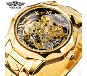 Winner Reloj mecánico automático para Hombre, Informal, Impermeable, Hueco, a la Moda