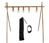 Estante colgante portátil plegable para acampar, trípode para herramientas ligeras, utensilios de cocina y ropa