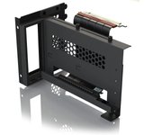 Kit de soporte para tarjeta gráfica LINKUP AVA Ultra PCIe de 4.ª generación con cable elevador en ángulo recto de 90 grados y 25 cm, color negro - + 4,0 × 16