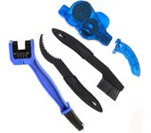 Kit limpiador de cadenas de bicicleta, juego de lavado de cadenas de bicicleta de montaña, cepillos de cadena, depurador, herramientas de reparación y lavado.