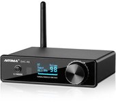 Decodificador Bluetooth AIYIMA USB DAC con fuente de alimentación certificada 12VPSE DAC-A6 5.0 APTX-HD PC-USB/Óptico/Coaxial/XMOXU208+ESS9038Q2+CSR8675+OP1656