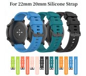 Correa de silicona de 22mm y 20mm para Amazfit GTR/Stratos, pulsera Original para Samsung Galaxy Watch 3/Active 2/Huawei Watch Samsung Galaxy 46mm color rosa