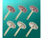 6pcs/box Dental Composite Resin Polishing Disc wheel Kit Brush Burs Silicone with Diamond disc 2 Step Polishing