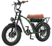Bicicleta eléctrica de ruedas anchas KETELES KF8, motor dual de 2000 W, batería Samsung de 48 V y 23 Ah, frenos hidráulicos, velocidad máxima de 55 km/h 48V 2×1000W 23Ah verde