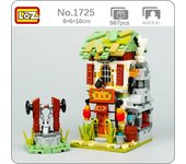 LOZ 1725 City Street Chinatown Blacksmith Shop arquitectura modelo DIY Mini bloques de construcción juguete sin caja