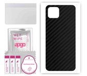 apgo Protective Skin Sticker for the back compatible with Oppo Reno4 Z 5G, Wrap Film, Foil, Vinyl - Pattern Carbon Black