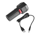 Motor rotatorio para parrilla de barbacoa de construcción sólida de 5 V, soporte para asado con cable de refuerzo USB blanco