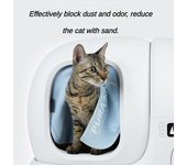 PETKIT Cortina de Polvo Pequeña Magnética Pequeño Arenero para Gatos MAX Puerto Dedicado Cortina Bloquea Polvo y Olores Reduce Arena Privacidad Suministros para Gatos