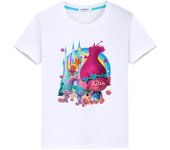 Camiseta Fantasia Balloon Trolls para niños de 10 años, camisetas Kawaii Y2K de One Piece Trolls, camisetas cortas de anime 100 % algodón, ropa para niñas 100 blanco