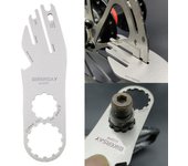 Herramienta de alineación de rotor de disco de bicicleta, 3 ranuras de profundidad, 40 mm, 20 mm, 14 G, llave de freno de bicicleta para alineación de bicicleta