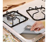 /4PC cubierta protectora de estufa revestimiento Protector de estufa de Gas estufa de Gas Protector de quemador accesorios de cocina estera cubierta de cocina 1Pcs negro