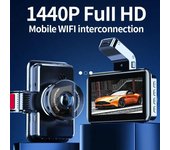 Grabadora de conducción para coche 2024, 1440P, lente dual, DVR incorporado, sensor G, grabación en bucle, monitoreo de estacionamiento. Single camera
