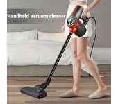 Aspiradora de mano pequeña para el hogar, multifuncional, eliminación de polvo, máquina de limpieza portátil de alta potencia EU plug negro