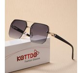 Gafas de sol de piloto de gran tamaño para hombres, diseño de medio marco de metal, gafas de sol para mujer, gafas de sol para conducir al aire libre, gafas de sol Uv400 plata