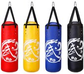 Saco de boxeo sin relleno, bolsa de Kick Boxing de cuero PU, bolsa de entrenamiento, boxeo interior para niños azul