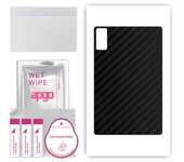 apgo Protective Skin Sticker for the back compatible with Xiaomi Redmi Pad, Wrap Film, Foil, Vinyl - Pattern Carbon Black