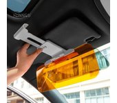 Visera solar polarizada ajustable con visión clara, resistente a los rayos ultravioleta, antideslumbrante, con mayor visibilidad, repuestos para viseras solares para automóviles negro