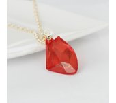 Collar unisex de cadena larga con piedra mágica roja creativa - Joyería de moda europea y americana