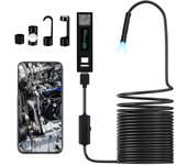 con todas las cámaras endoscópicas inalámbricas Fiberscope Wifi Compatible con cámara de fibroscopio Sensor CMOS 1200P Cámara de alcance Lente impermeable de 8 mm Equipo