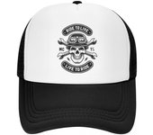 Gorra de béisbol personalizada Rockabilly Motorcycle Rider Rock Skull WoUnisex, gorra de camionero transpirable unisex, gorras deportivas Snapback, sombreros para el sol Trucker Hat