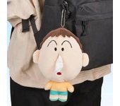 Caja de pañuelos Shin-chan de crayón portátil de dibujos animados, bolsa colgante, mochila, bolsa de almacenamiento decorativa, regalo, muñeco de peluche varios colores