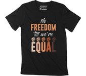 Camiseta gráfica ULTRABASIC para hombre No Freedom Till We're Equal Black Lives Matter BLM Shirt XS negro