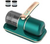 Aspirador de colchón inalámbrico, eliminador de polvo de cama de UV-C de mano, limpieza profunda, especialista en sofás, potente succión de 12Kpa rojo