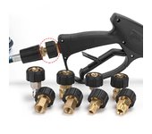 Accesorios de conexión rápida para hidrolavadoras M22 de 14 mm a 3/8 de pulgada y 1/4 de pulgada Adaptador de manguera y pistola para hidrolavadora Máx. 5000 PSI