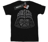 Star Wars Boys Darth Vader Text Head T-Shirt 9-11 Years negro