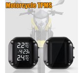 Sistema de supervisión de presión de neumáticos inalámbrico TPMS para motocicleta, pantalla LCD de neumáticos de Motor, sensores de presión de neumáticos externos, sistema de alarma Motorcycle electric vehic