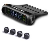 Sensor TPMS para coche, medidor de presión de neumáticos, sistema de monitoreo, alarma de seguridad, batería, pantalla LCD digital