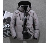 Chaqueta de plumón de pato blanca para hombre, abrigo grueso con capucha cálido, abrigo informal de alta calidad, Parka de invierno térmico para hombre 4XL  82-90KG azul