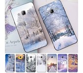 Funda de teléfono con diseño de nieve ligera de invierno para Samsung Note 9 10 20 Plus Pro Ultra J6 J5 J7 J8, funda de teléfono negra suave Galaxy Note20