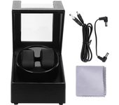 Caja enrolladora de relojes automática para relojes mecánicos con conector USB, estuche de exhibición estilo cuero
