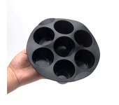 Molde para magdalenas de silicona para freidora de aire, 7 tazas, accesorios para freidora de aire de 3,5 a 5,8 L, Mini molde antiadherente para pasteles