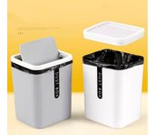 Cubo de almacenamiento extraíble de 360 ​​grados, cubierta para batidos, barril de basura, Mini cubo de basura pequeño blanco