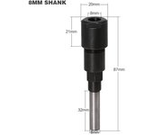 Broca enrutadora de vástago de 8mm, varilla de extensión, máquina de grabado, fresa de extensión para madera B