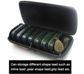 1 caja de herramientas de pesca de carpa, caja de almacenamiento líder, ranura de plástico para fijar dos partes de pelo, Ronnie Zig Rig, accesorios de aparejos terminales de pesca de carpa