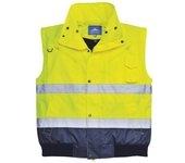 Portwest Chaqueta bomber de alta visibilidad 3 en 1 para hombre (C465) / Ropa de trabajo 2XL amarillo